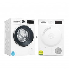 (Bundle) Bosch WGG234E0SG Series 6 Front Load Washing Machine (8kg) + WTH83008SG Series 4 Heat Pump Dryer (8kg)